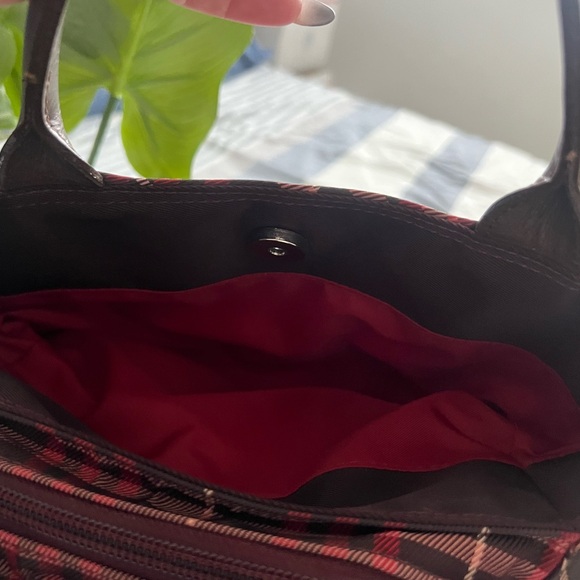 Burberry blue label nova check red and brown mini tote - Picture 8 of 12